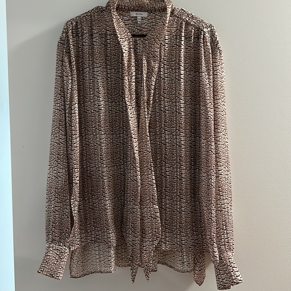 Reiss button down patterned top - Picture 5 of 10